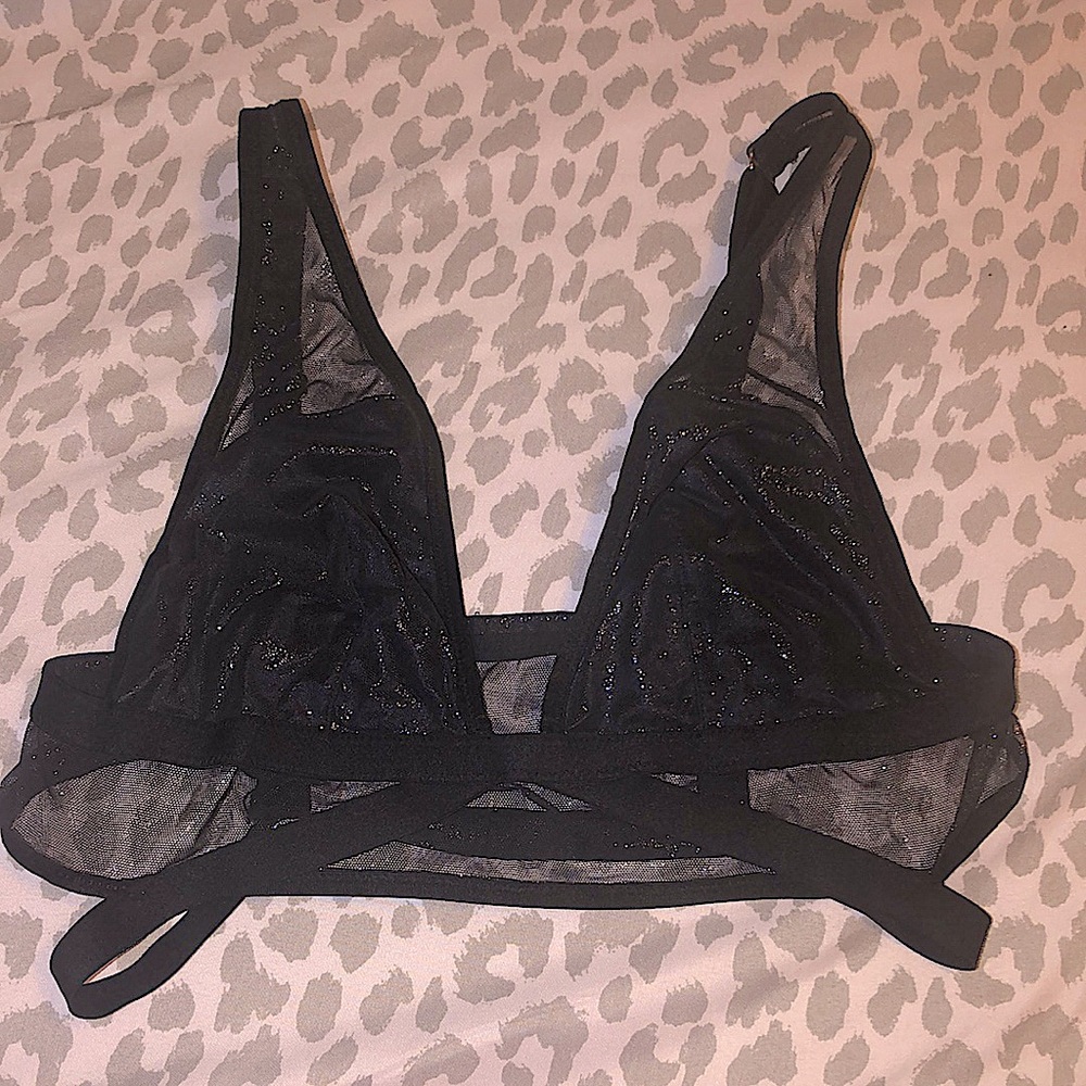VS Shimmer Sheer Bralette sz med